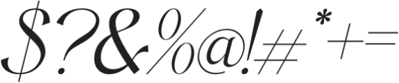 Kratown Italic otf (400) Font OTHER CHARS