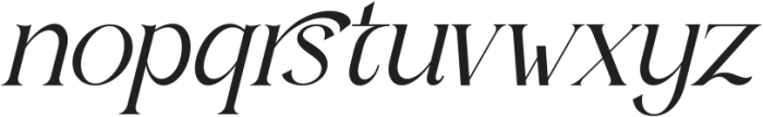 Kratown Italic otf (400) Font LOWERCASE