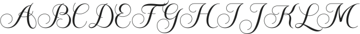 Kreata Agnore Script otf (400) Font UPPERCASE