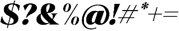 Krisma Serif ExtraBold Italic otf (700) Font OTHER CHARS