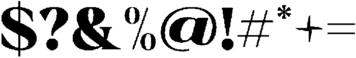 Krisma Serif ExtraBold otf (700) Font OTHER CHARS