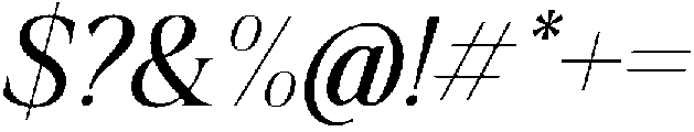 Krisma Serif ExtraLight Italic otf (200) Font OTHER CHARS