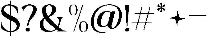 Krisma Serif Light otf (300) Font OTHER CHARS