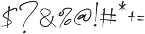 Krittany Signature Regular otf (400) Font OTHER CHARS