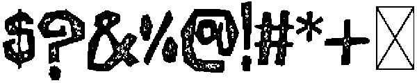 Krooked Worn Out otf (400) Font OTHER CHARS