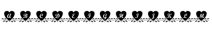 KR Amish Heart Font LOWERCASE