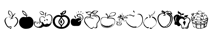 KR Apple A Day Font UPPERCASE