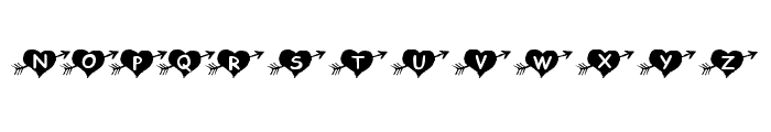 KR Arrow Heart Font UPPERCASE