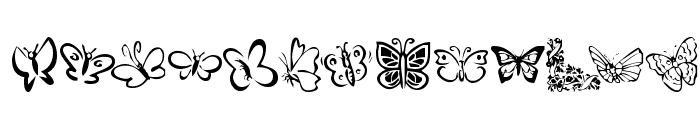 KR Butterflies Font UPPERCASE