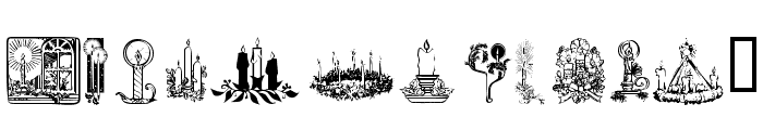 KR Christmas Candles Font LOWERCASE