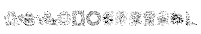 KR Country Flowers Font UPPERCASE