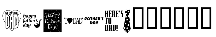KR Father's Day Dings Font UPPERCASE