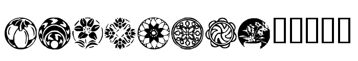 KR Fleurish Circle Font UPPERCASE