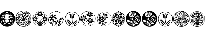 KR Fleurish Circle Font LOWERCASE