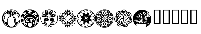 KR Fleurish Circle Font LOWERCASE