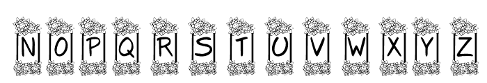 KR Flower Frame Font UPPERCASE