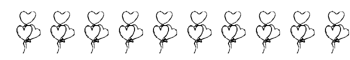 KR Heart Balloons Font OTHER CHARS