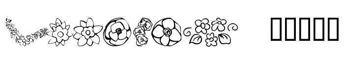 KR Just The Flowers Font UPPERCASE