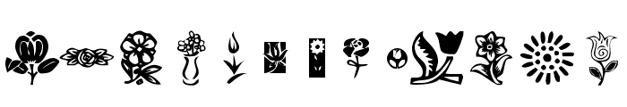 KR Kat's Flowers Font LOWERCASE