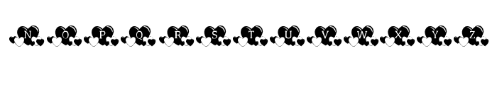 KR Lots Of Hearts Font UPPERCASE