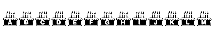 KR Nght's Birthday Font UPPERCASE