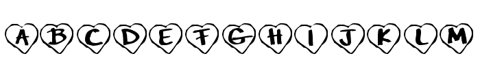KR Paper Hearts Font UPPERCASE