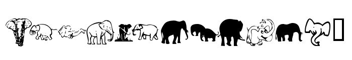 KR Rachel's Elephants Font UPPERCASE