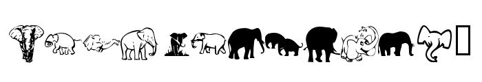 KR Rachel's Elephants Font LOWERCASE