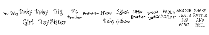 KR Scrappin Babies Font LOWERCASE