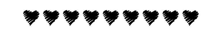 KR Scribble Heart Font OTHER CHARS