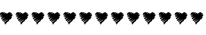 KR Scribble Heart Font LOWERCASE