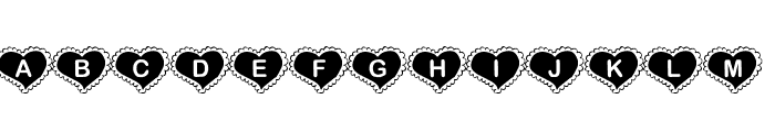 KR Valentine Heart Font UPPERCASE