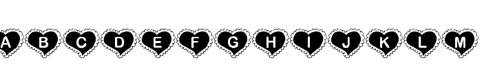 KR Valentine Heart Font UPPERCASE
