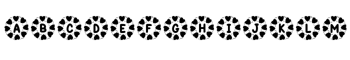 KR Wreath Of Hearts Font UPPERCASE