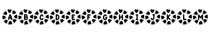 KR Wreath Of Hearts Font LOWERCASE