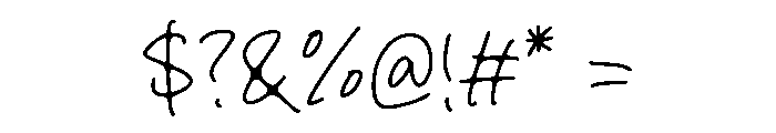 Kreativ Hand Font OTHER CHARS