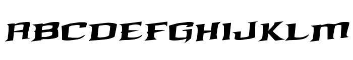 Kreature Kombat Staggered Rotalic Font LOWERCASE