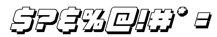 Kremlingrad 3D Italic Font OTHER CHARS