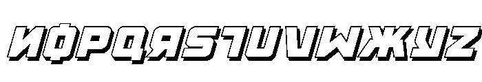 Kremlingrad 3D Italic Font LOWERCASE
