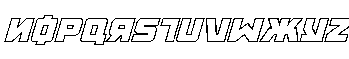 Kremlingrad Outline Italic Font LOWERCASE