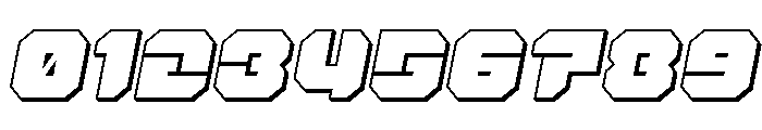 Krieger 3D Italic Font OTHER CHARS