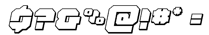Krieger 3D Italic Font OTHER CHARS