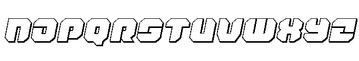 Krieger 3D Italic Font UPPERCASE