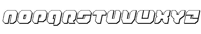 Krieger 3D Italic Font LOWERCASE