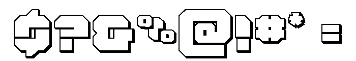 Krieger 3D Font OTHER CHARS
