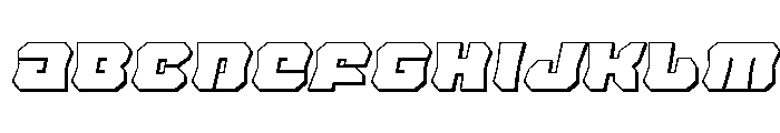 Krieger Bell 3D Italic Font UPPERCASE