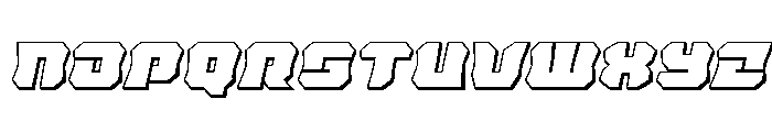 Krieger Bell 3D Italic Font UPPERCASE