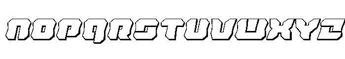 Krieger Bell 3D Italic Font LOWERCASE