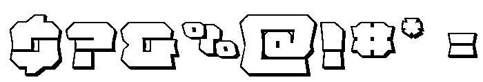 Krieger Bell 3D Font OTHER CHARS