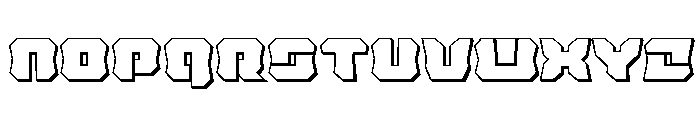 Krieger Bell 3D Font LOWERCASE